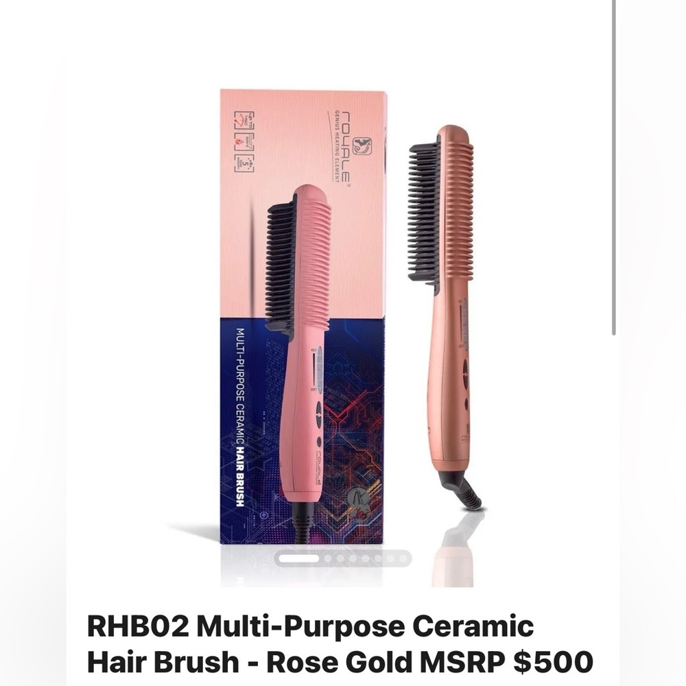 Royale RHB02 Rose Gold Ceramic Multi-Purpose Hair Brush